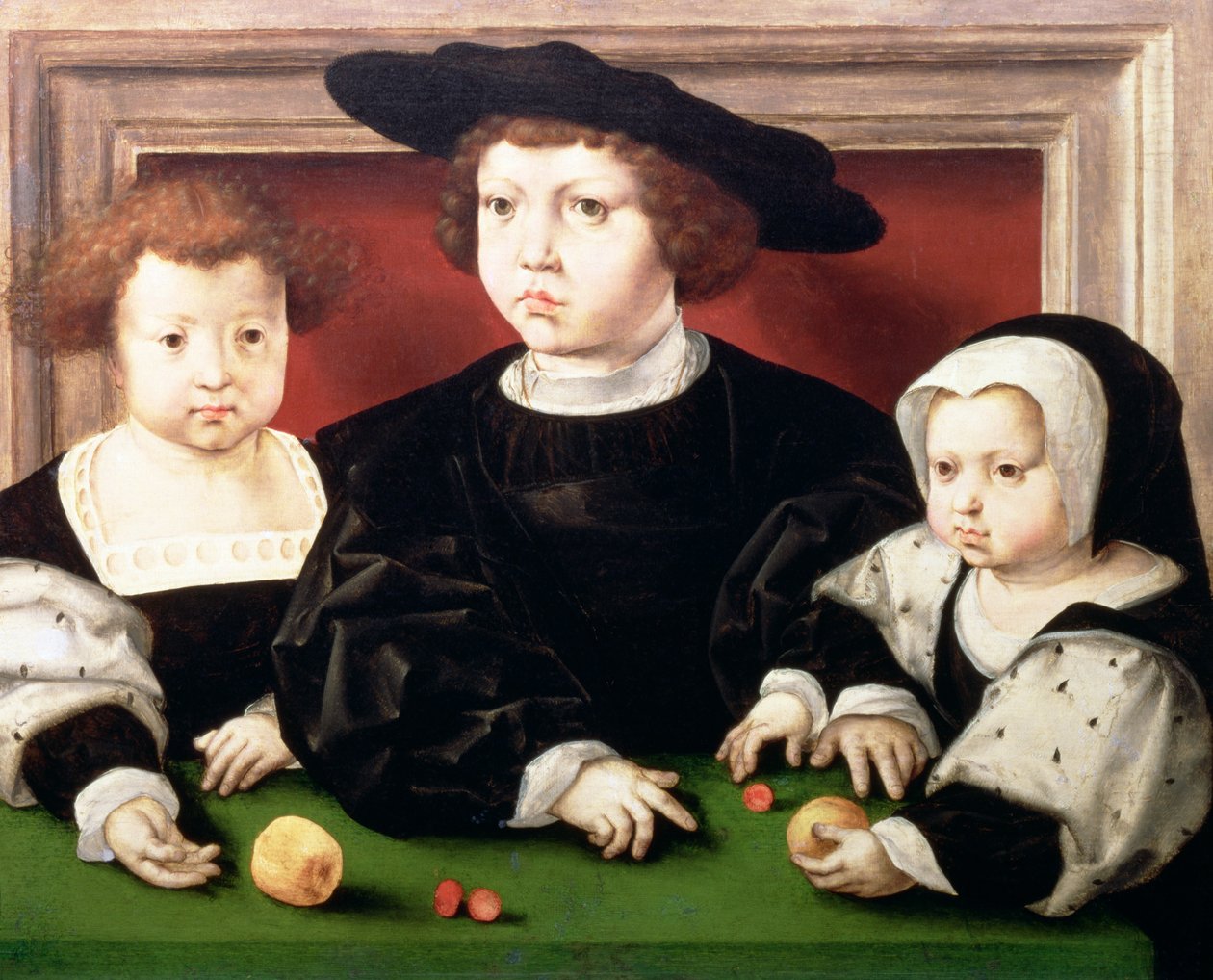 Los hijos del Rey Christian II de Dinamarca, Noruega y Suecia (1481-1559); John, Christina y Dorothea de Jan Gossaert