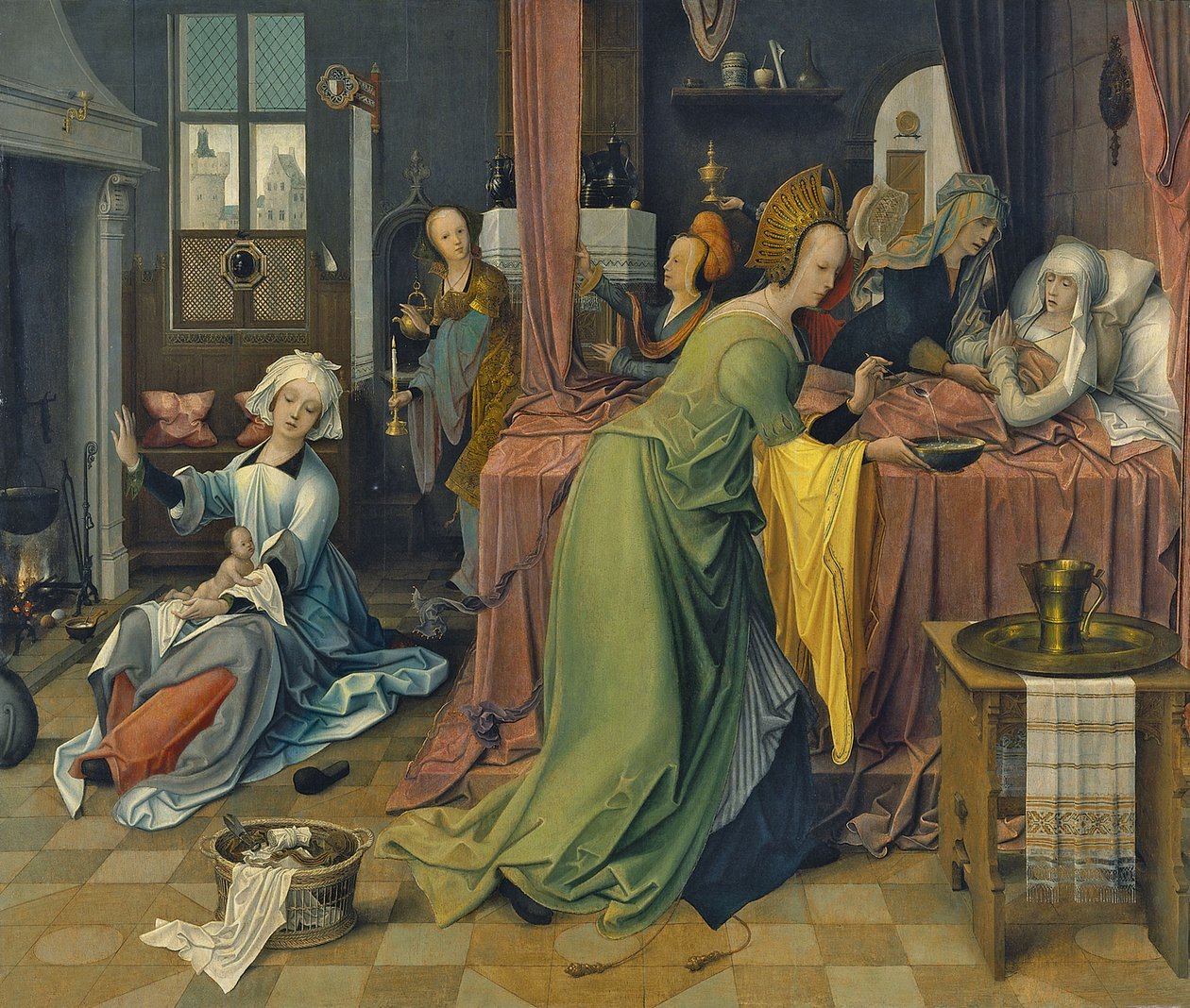 El nacimiento de la Virgen de Jan de Beer