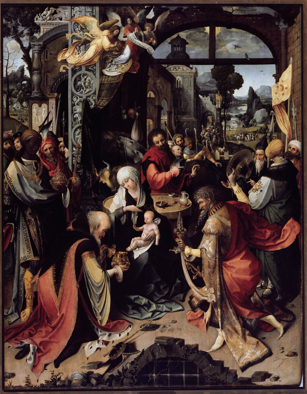 La adoración de los magos (panel central) de Jan de Beer
