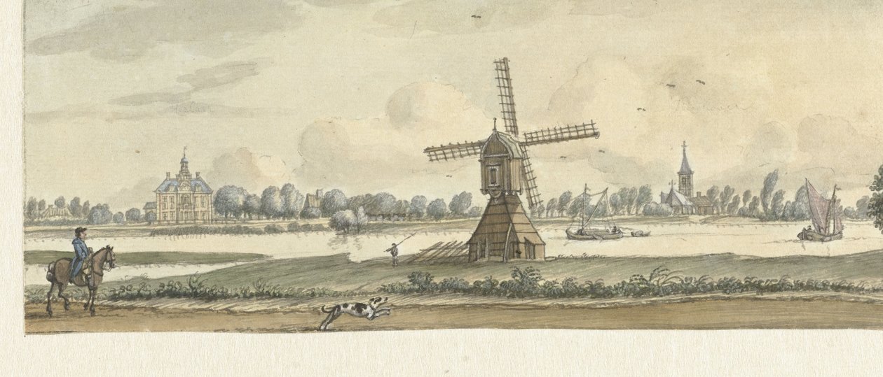 Vista de Tienhoven y de la Casa Herlaar de Jan de Beijer