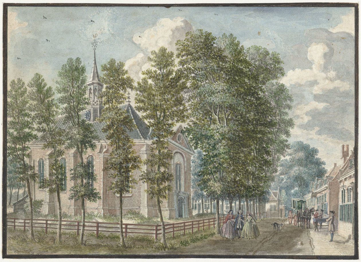 Vista de la iglesia de Bloemendaal de Jan de Beijer