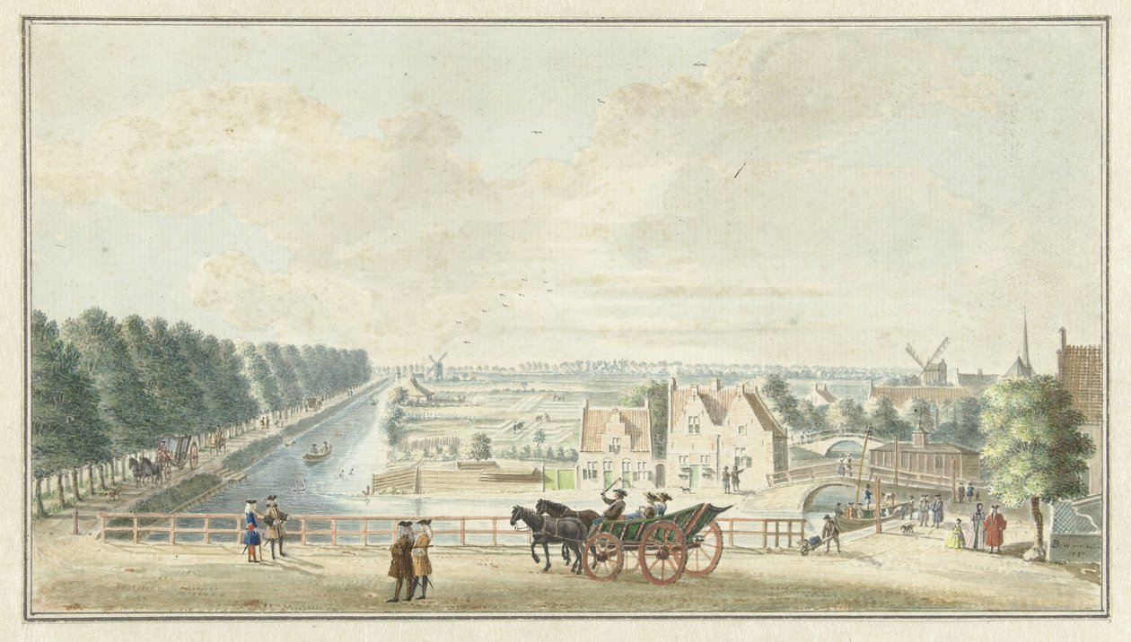 Vista desde el Wal cerca del Catharijnepoort en Utrecht de Jan de Beijer