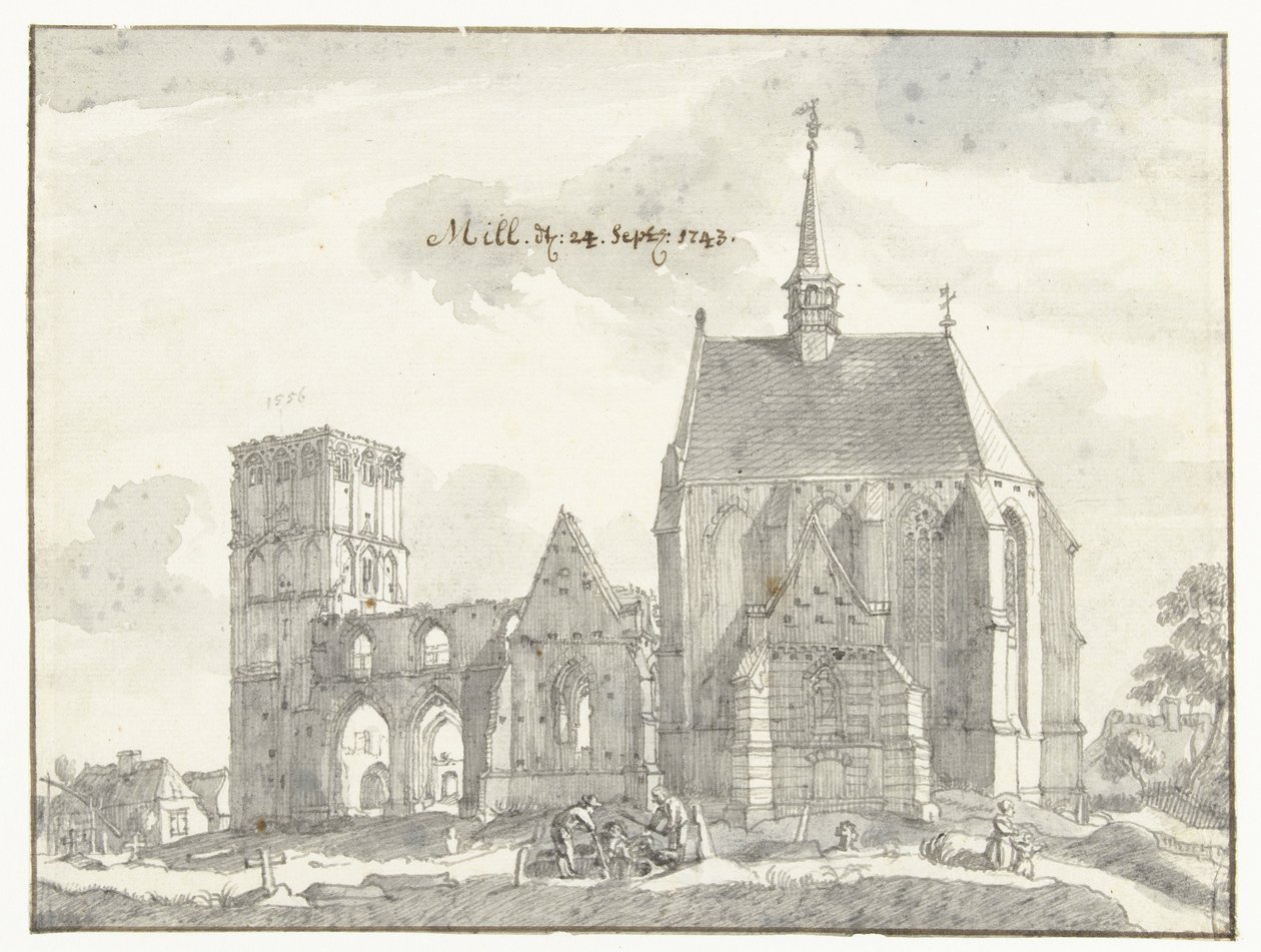 Ruina de la iglesia de Mill de Jan de Beijer
