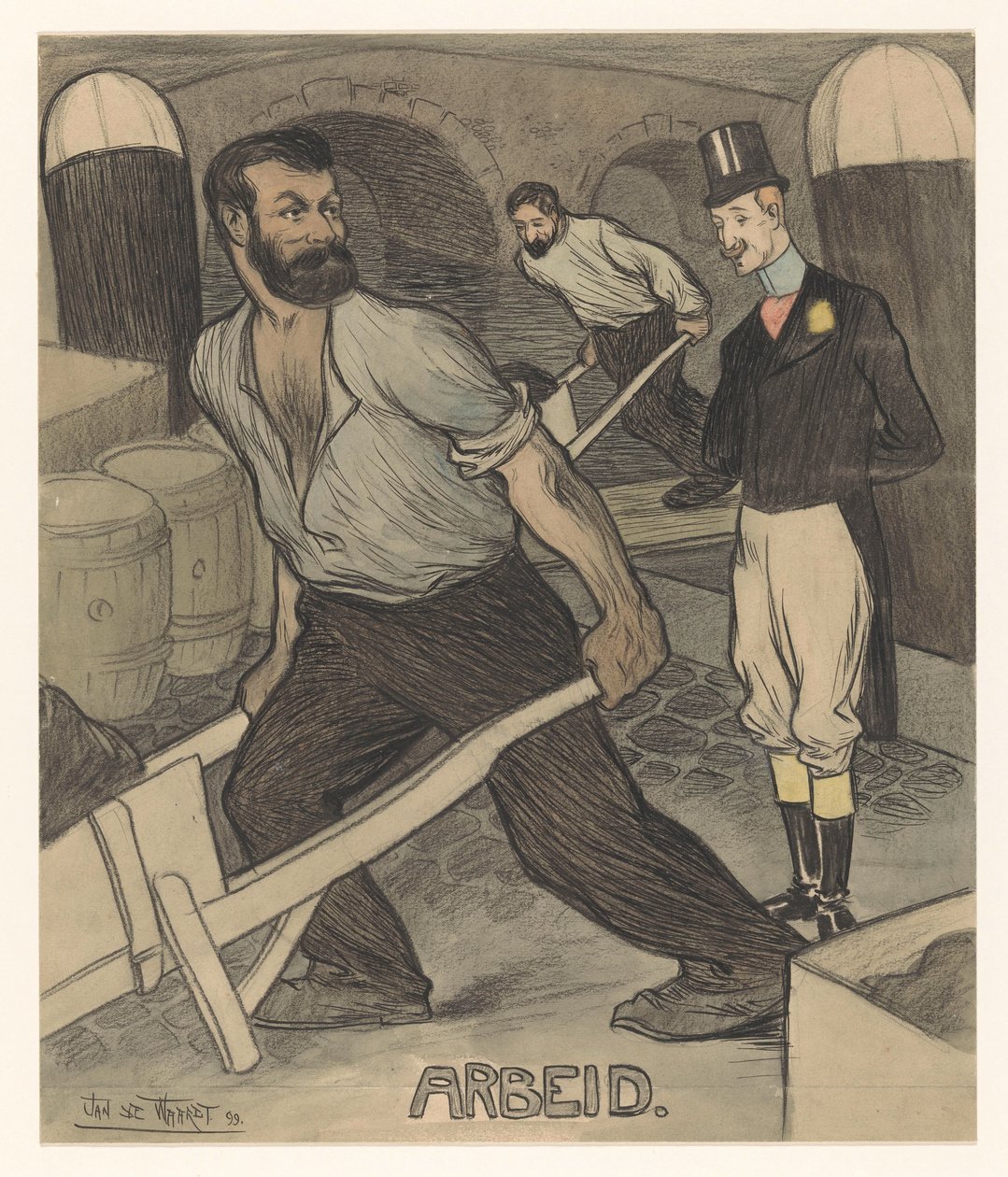 Arbeid (título sobre objeto) de Jan de Waardt (signed by artist)