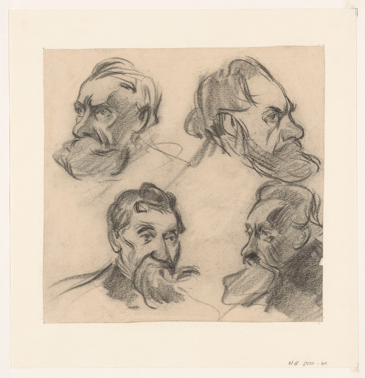 cabezas masculinas de Jan de Waardt