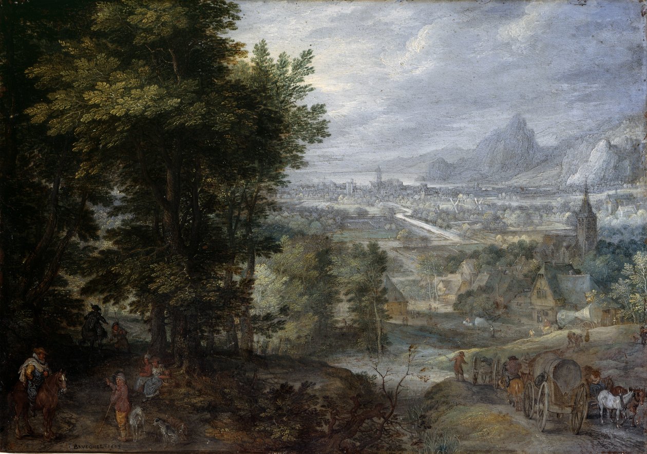 Un paisaje boscoso de Jan the Elder Brueghel
