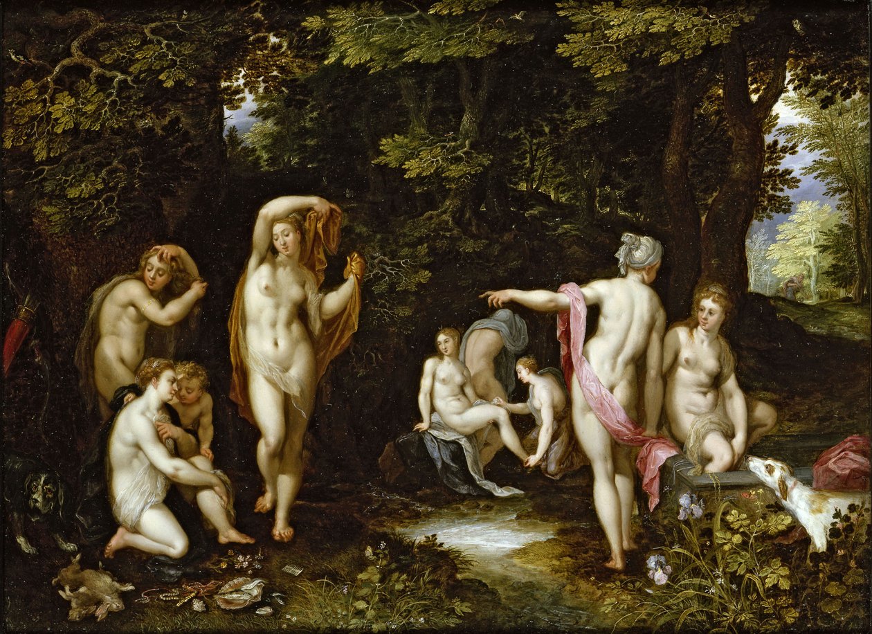 Diana y Acteón, ca 1595 de Jan the Elder Brueghel