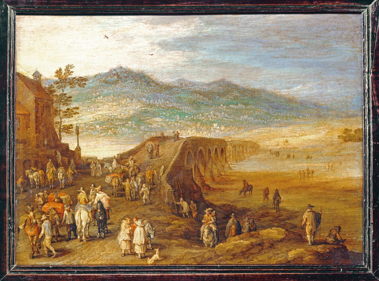 Le Pont de Talavera - El puente de Talavera ... de Jan the Elder Brueghel