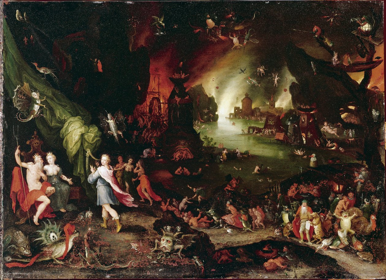 Orfeo en el inframundo de Jan the Elder Brueghel