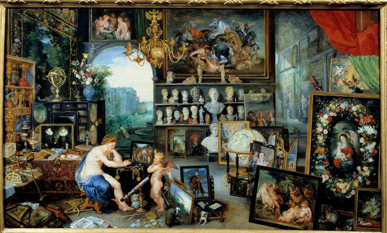 La vista. Alegoría de los cinco sentidos. Pintura de Jan I Brueghel de Jan the Elder Brueghel