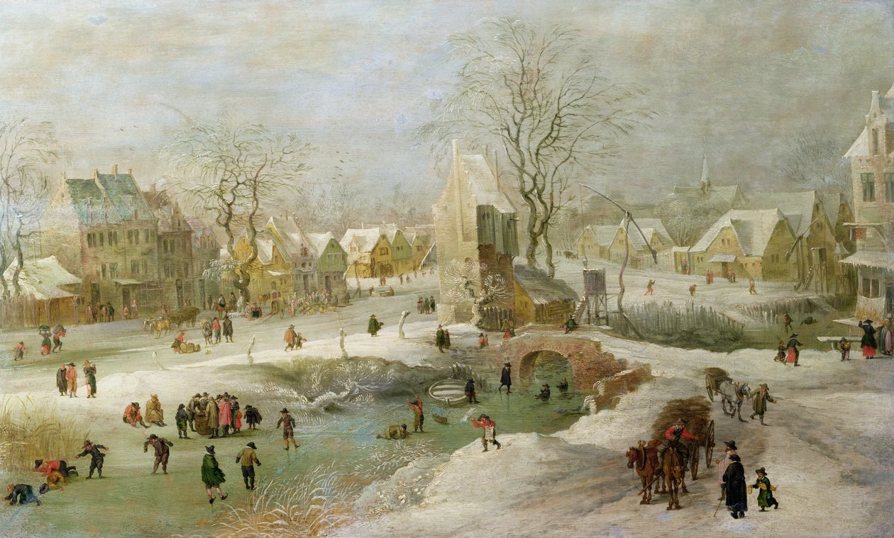 Escena de Invierno en Holanda de Jan the Elder Brueghel