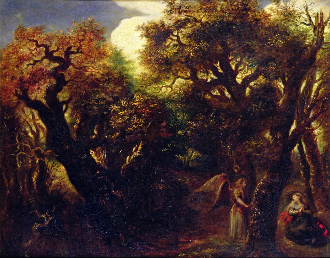 Paisaje boscoso con Agar y el ángel, c.1645 de Jan the Elder Lievens