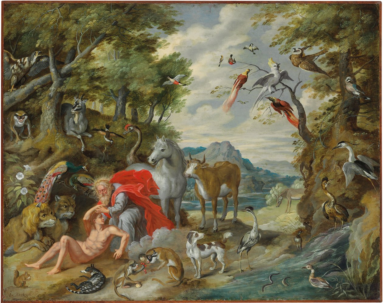 La creación de Adán, de La historia de Adán y Eva de Jan Brueghel the Younger