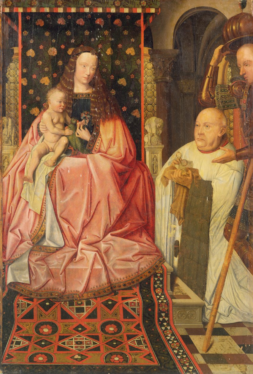 La Virgen y el Niño entronizados con San Jorge y el canónigo van der Paele, c.1436 de Jan van (after) Eyck