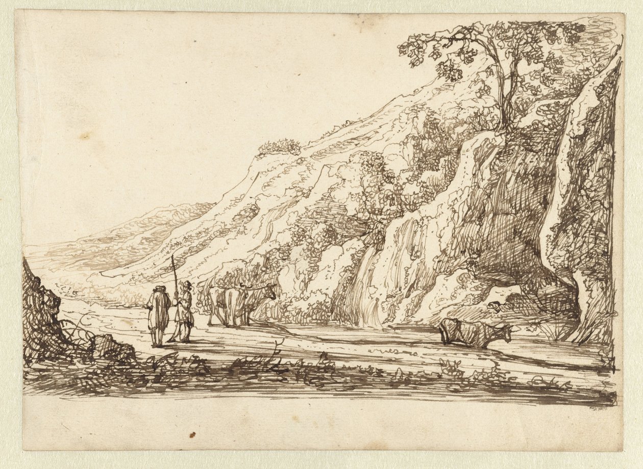 Paisaje con pastores y vacas de Jan van Almeloveen