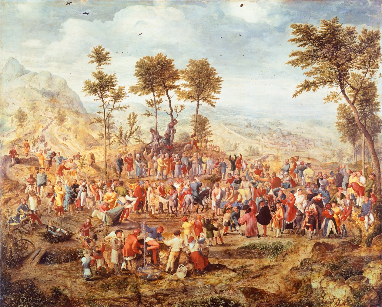 Cristo entrando en Jerusalén de Jan van Amstel (hacia 1500-1542), técnica mixta sobre madera, hacia 1540 de Jan van Amstel