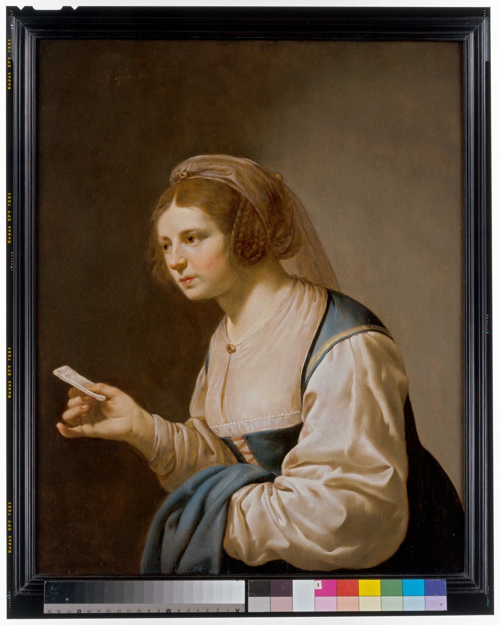 Una joven con una carta en la mano de Jan van Bijlert or Bylert