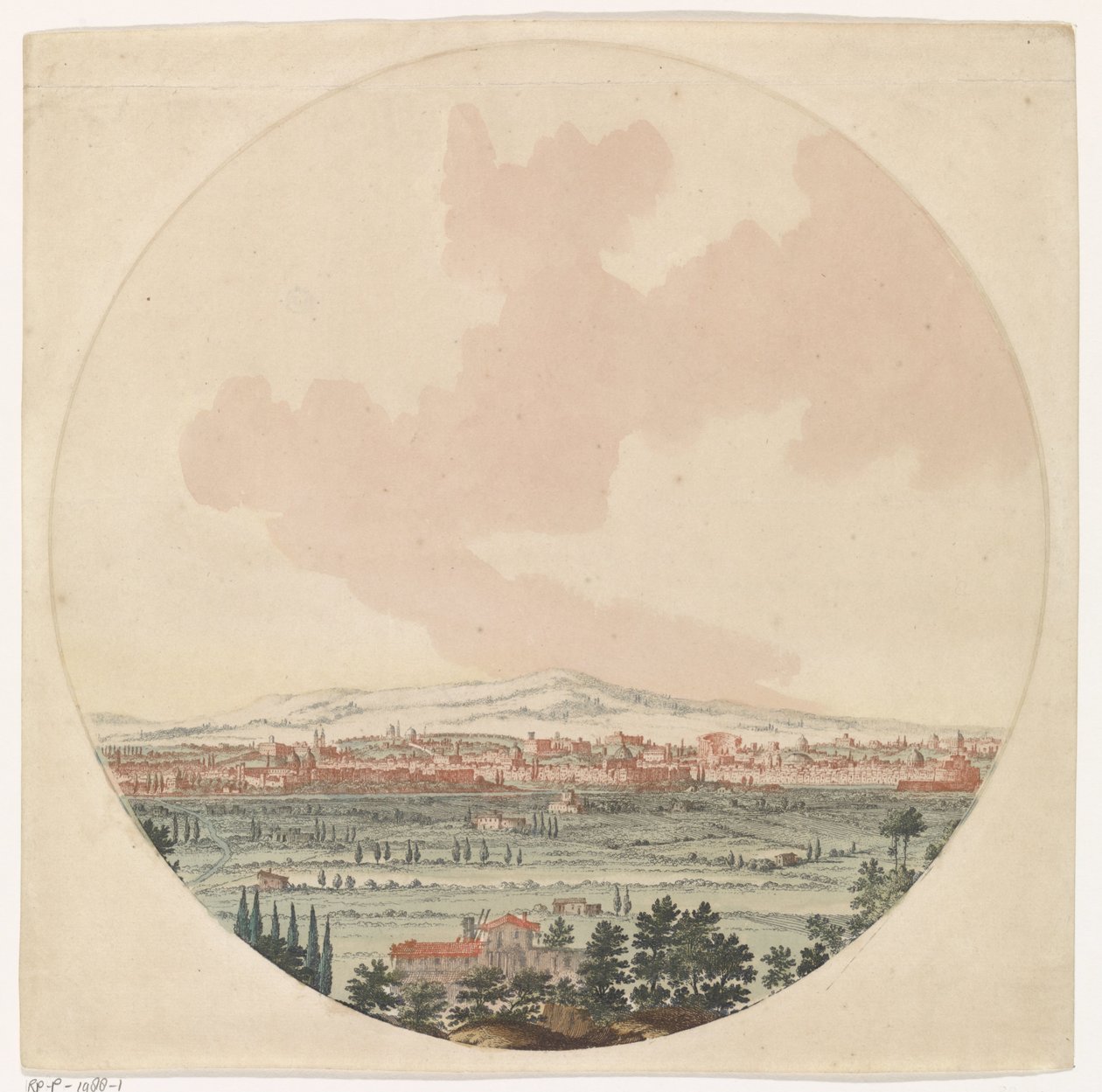 Vista de la ciudad de Roma y el paisaje circundante de Jan van Call (I) (possibly)