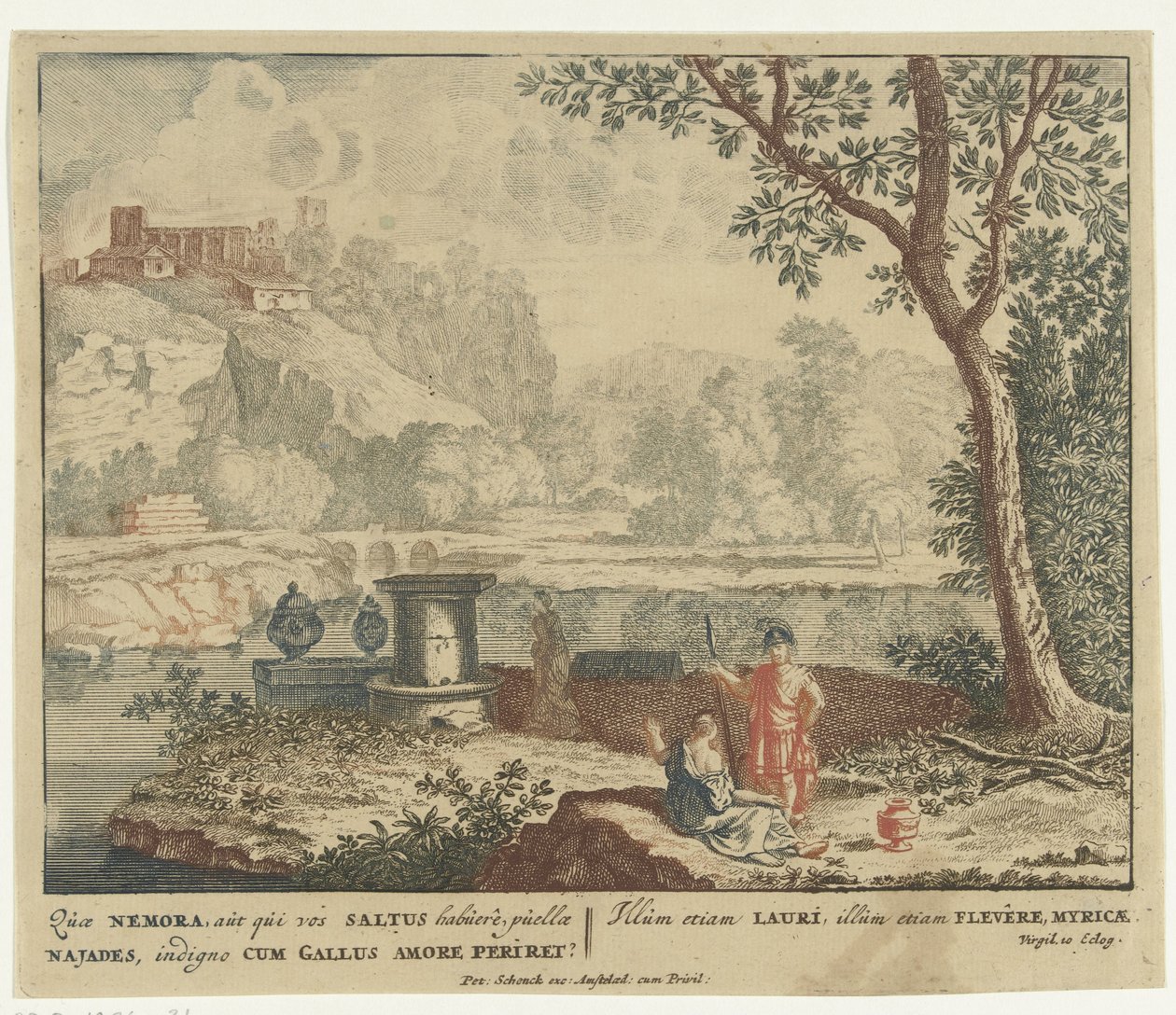 Hombre rezando en un altar de sacrificio
Escenas del poemario de Virgilio Bucólica (título de la serie) de Jan van Call (I)