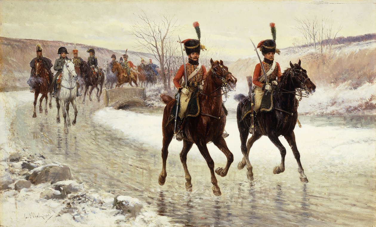 Napoleón y su escolta de Jan van Chelminski