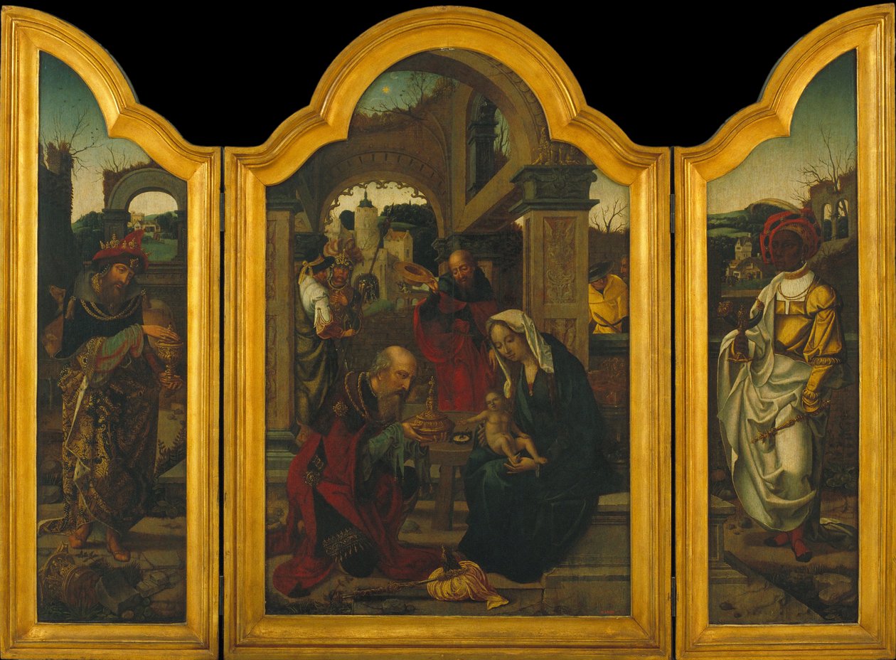 Tríptico con la Epifanía de Jan van Dornicke