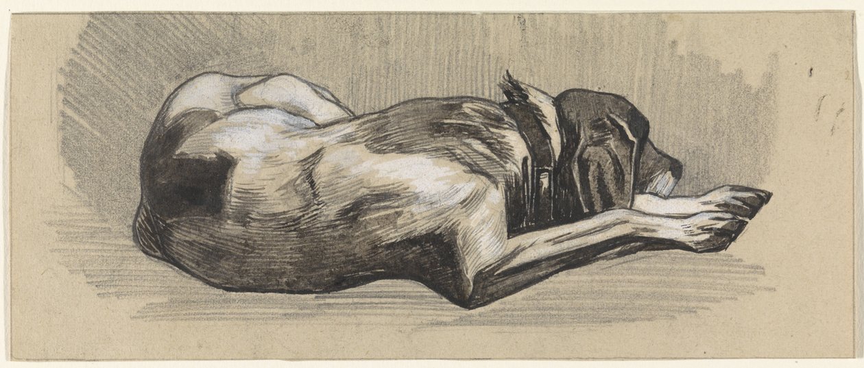 Perro dormido, a la derecha de Jan van Essen