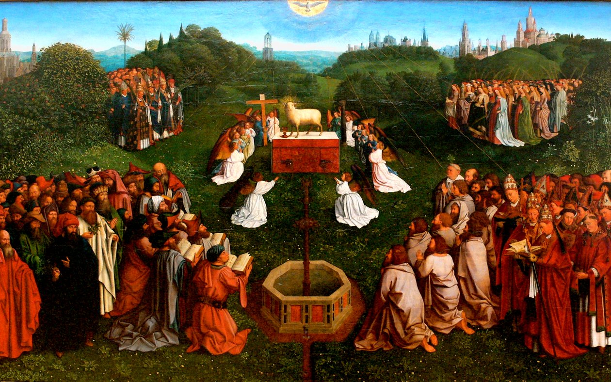 Adoración del Cordero del Retablo de Gante | Jan van Eyck