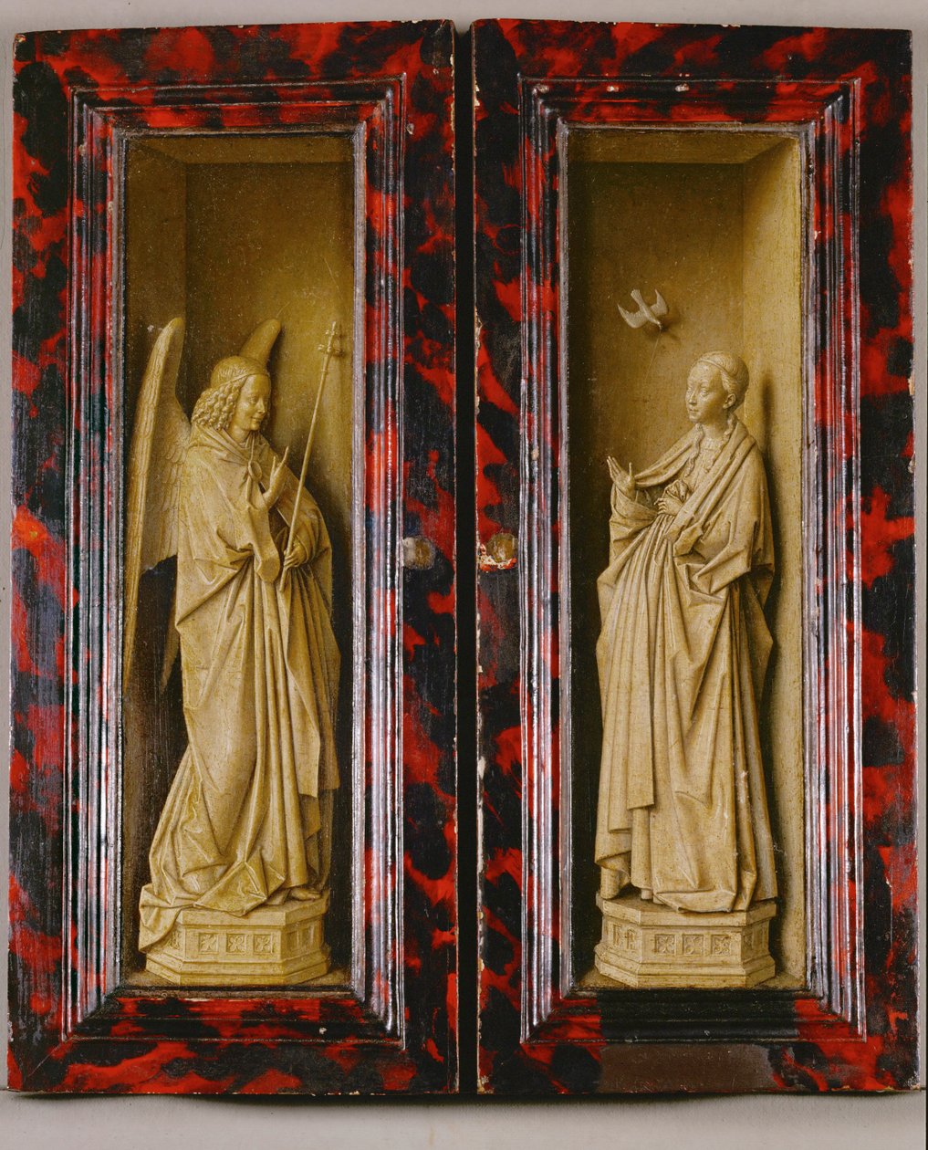 Anunciación (pintura sobre madera) de Jan van Eyck