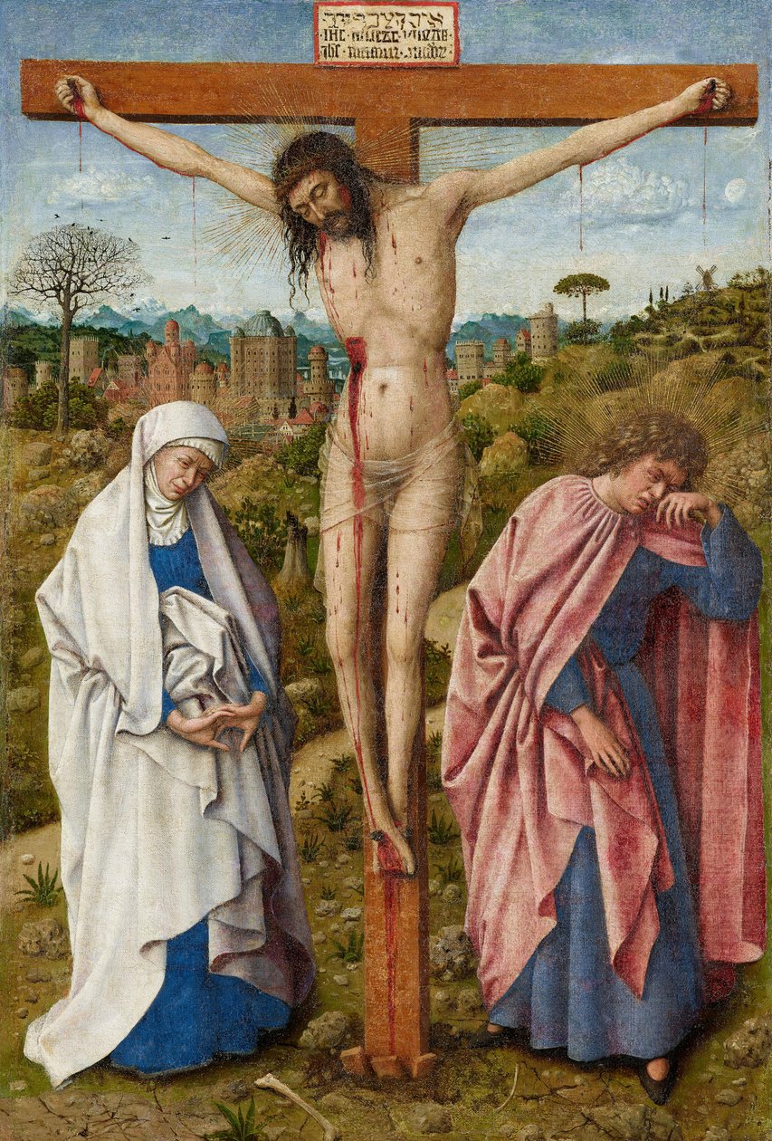 La crucifixión de Cristo de Jan van Eyck
