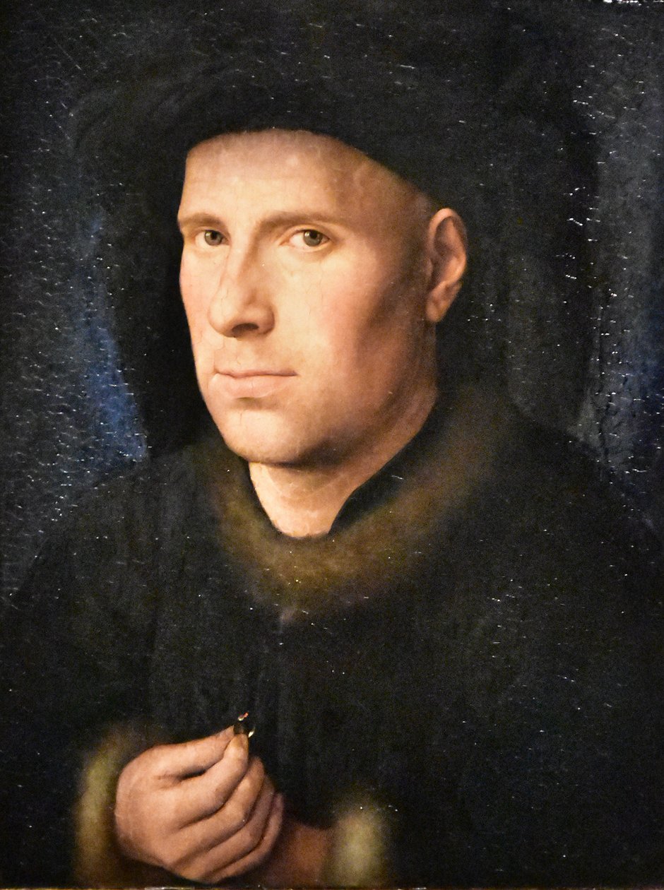 Alemán: Der Goldschmied Jan de Leeuw (1401- nach 1456) Retrato de Jan de Leeuw de Jan van Eyck