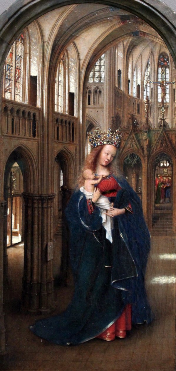Alemán: Die Madonna in der Kirche La Virgen en la Iglesia de Jan van Eyck
