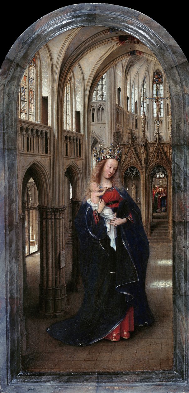 Alemán: Die Madonna in der Kirche La Virgen en la Iglesia de Jan van Eyck
