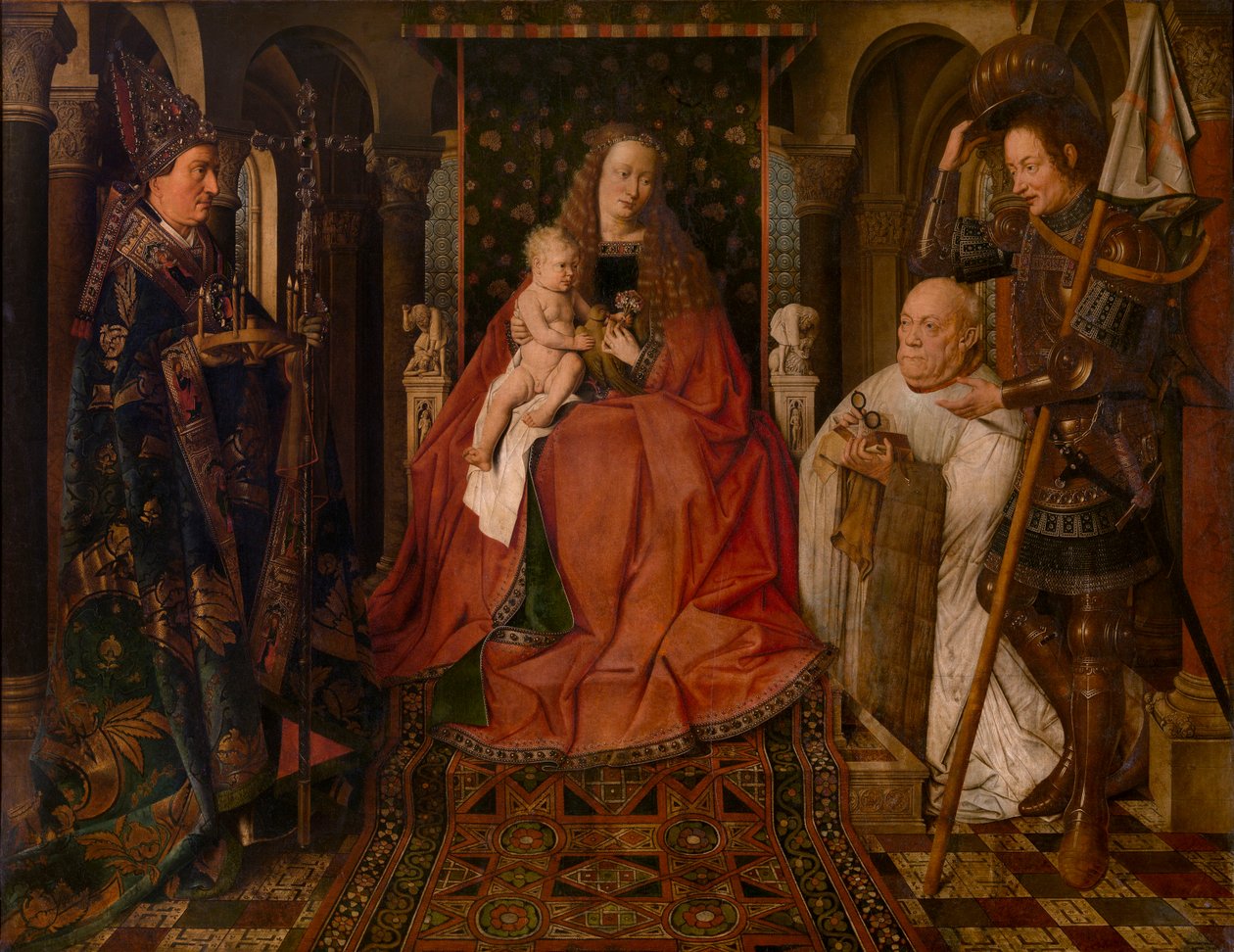 Madonna rodeada por san Jorge, san Donaciano de Reims y el canónigo donante Van der Paele de Jan van Eyck