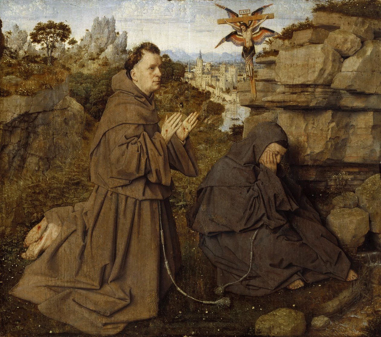 San Francisco de Asís recibiendo los estigmas, ca. 1430 de Jan van Eyck