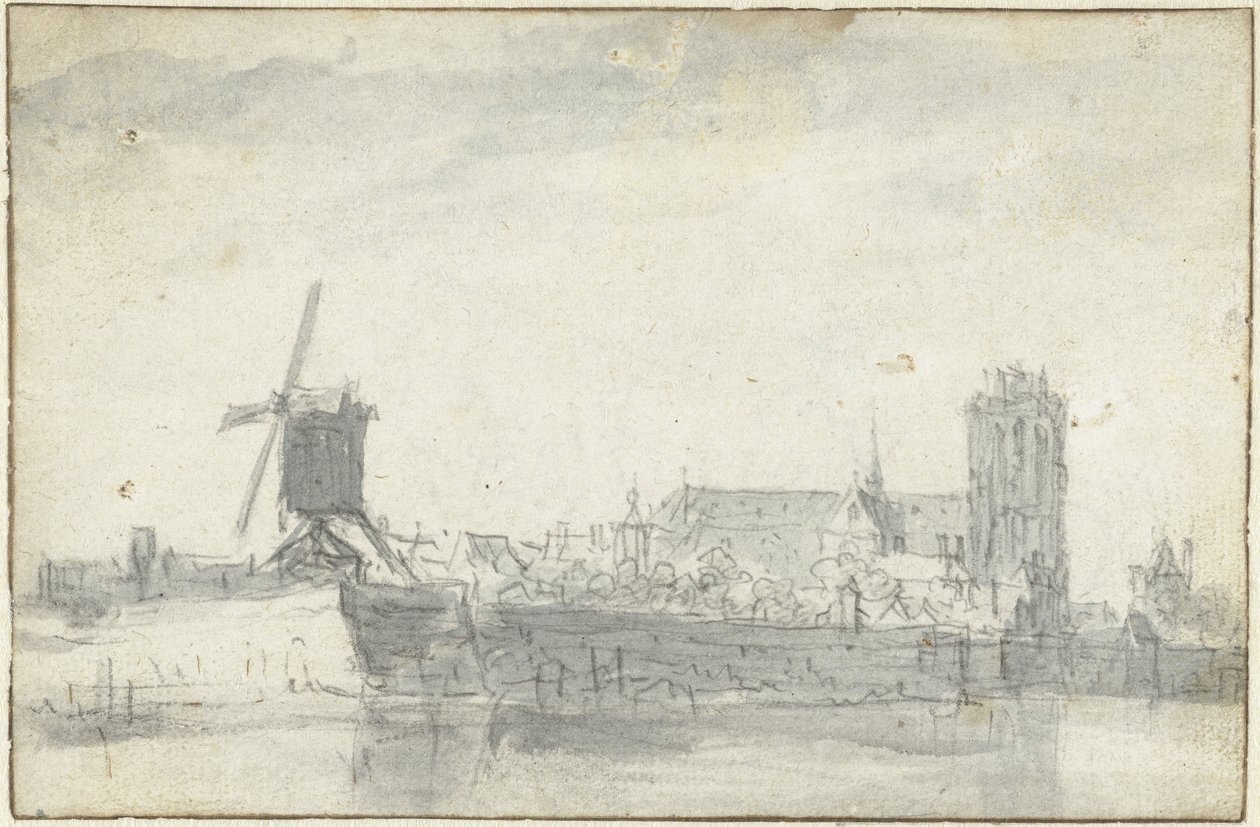 Vista de Dordrecht desde el agua de Jan van Goyen (possibly)
