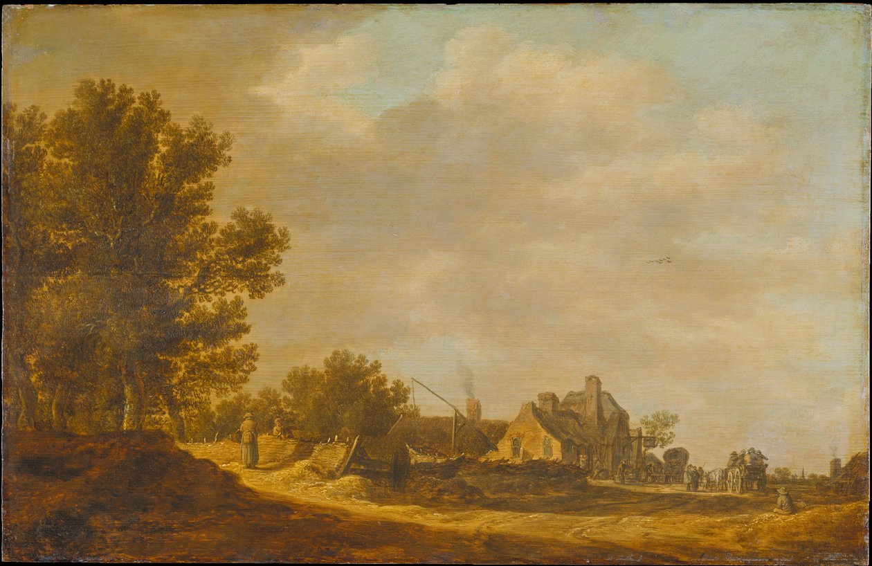 Paisaje con taberna de Jan van Goyen