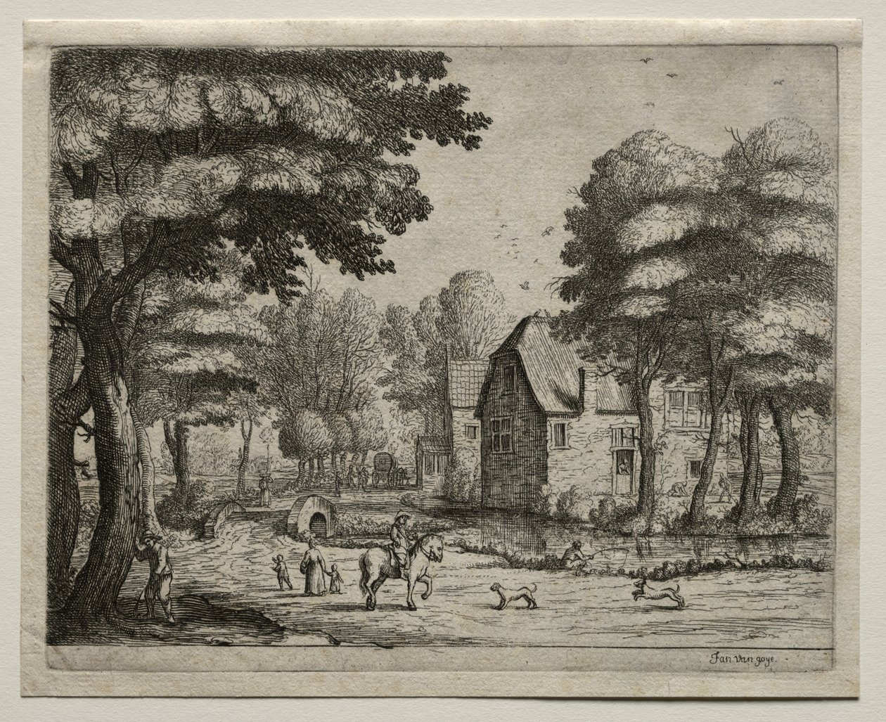 El puente de piedra de Jan van Goyen
