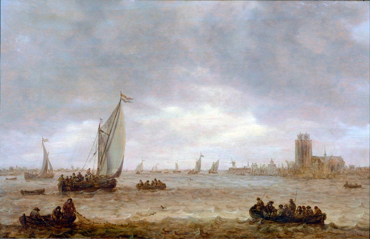 Estuario del Maas, Dordrecht. de Jan van Goyen