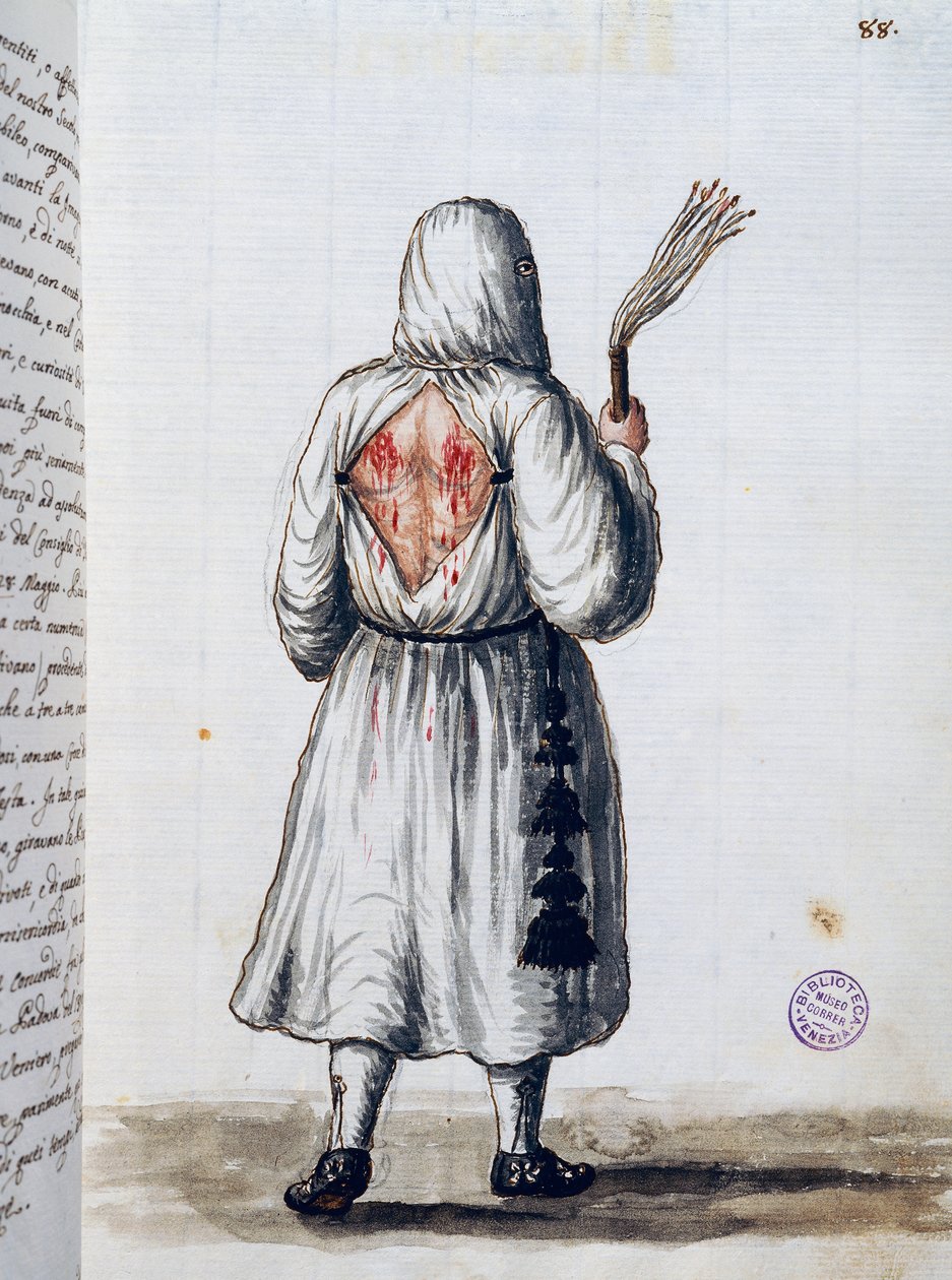 Confraternidad de los Battuti, que llegó del norte en 1399 y no fue aceptada en Venecia por el Dogo Antonio Venier, Volumen II, f 88 de Jan van Grevenbroeck
