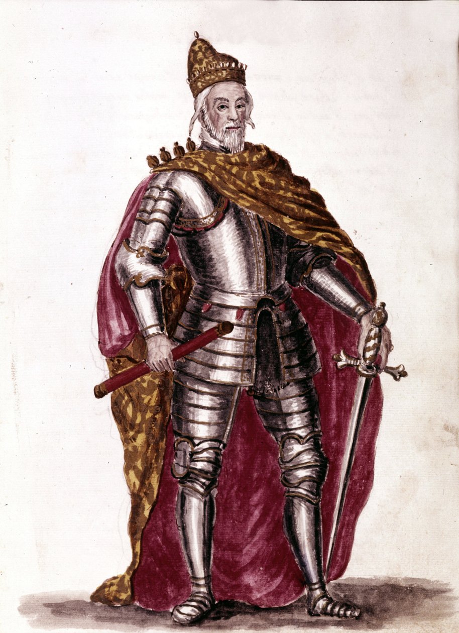 Dogo Sebastiano Venier (1577 - 1578). Dibujo en acuarela y tinta del manuscrito “Costumbres de los Venecianos” de Jan van Grevenbroeck (o Giovanni Grevembroch) (1731-1807) de Jan van Grevenbroeck