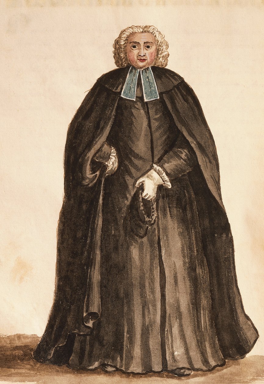 Maestro de la Capilla del Dogo, de Los trajes de los venecianos, acuarela de Jan van Grevenbroeck