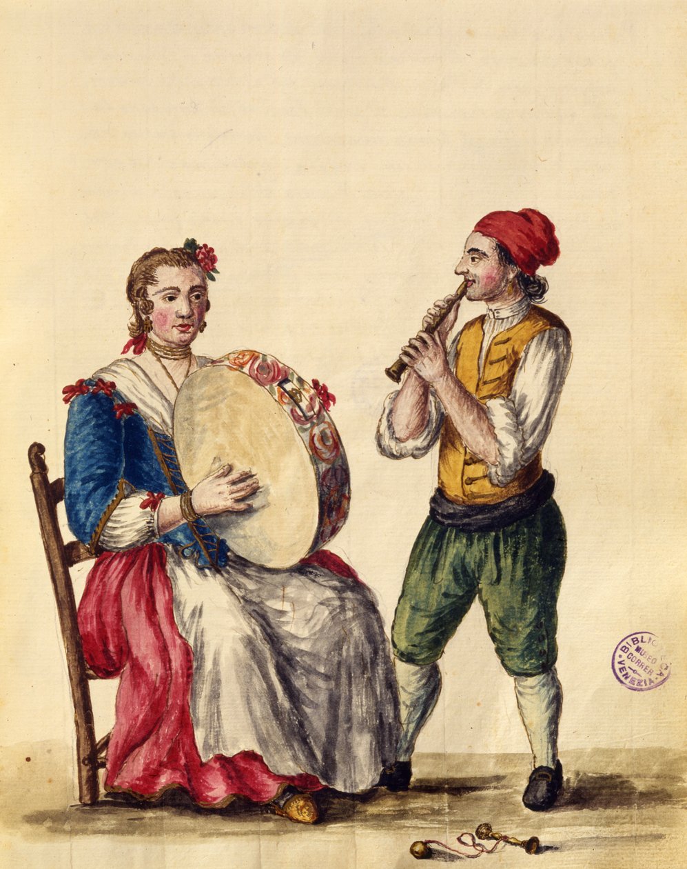 Músico veneciano de Jan van Grevenbroeck