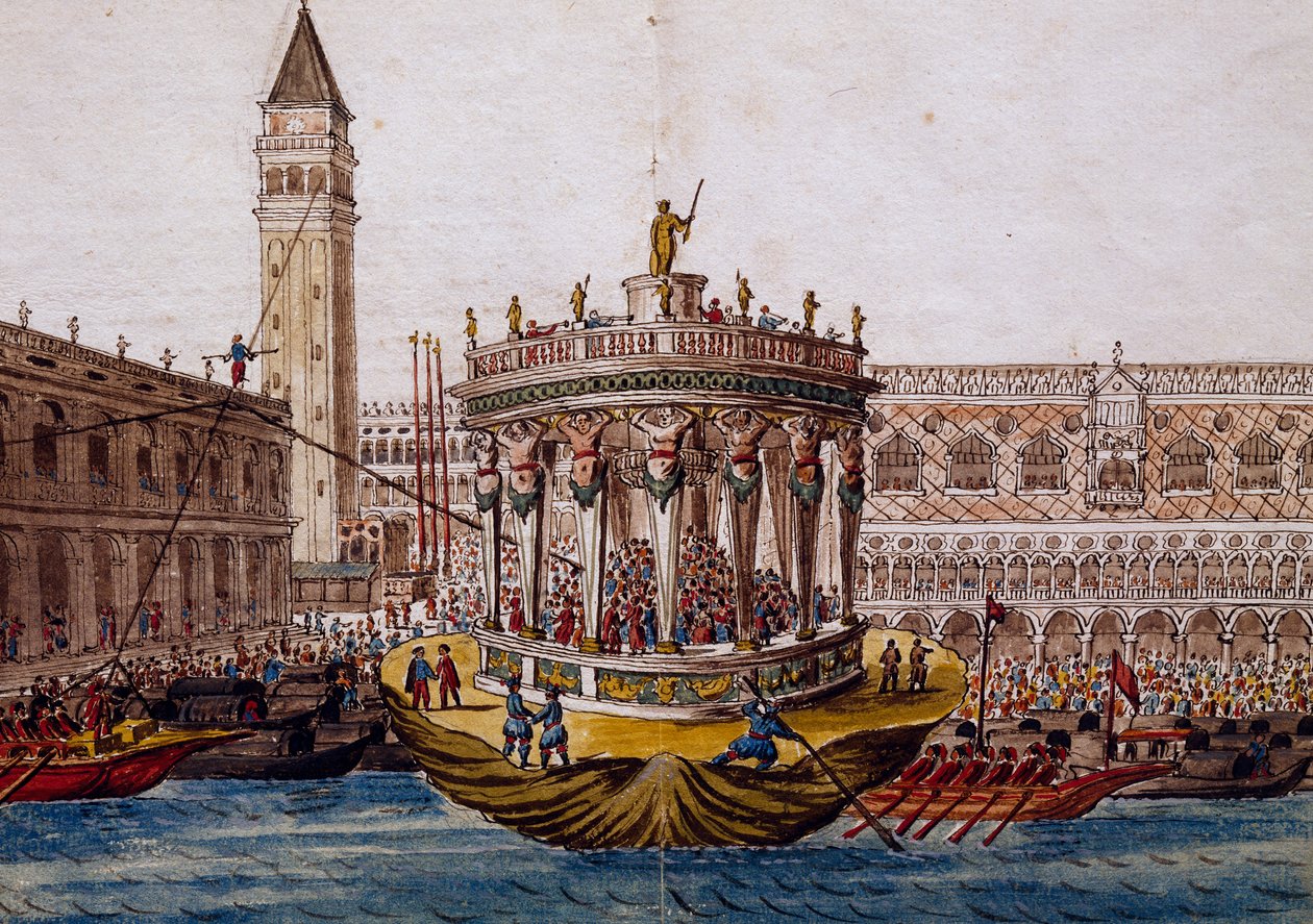 Teatro mundial, torneo en Venecia por la Hermandad de Caballeros de la Jarretera de Jan van Grevenbroeck