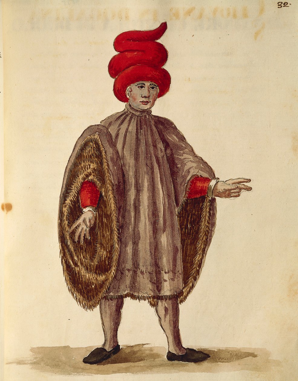 Joven con "Dogalina", Gli Abiti de Veneziani, del libro ilustrado de trajes de Jan van Grevenbroeck