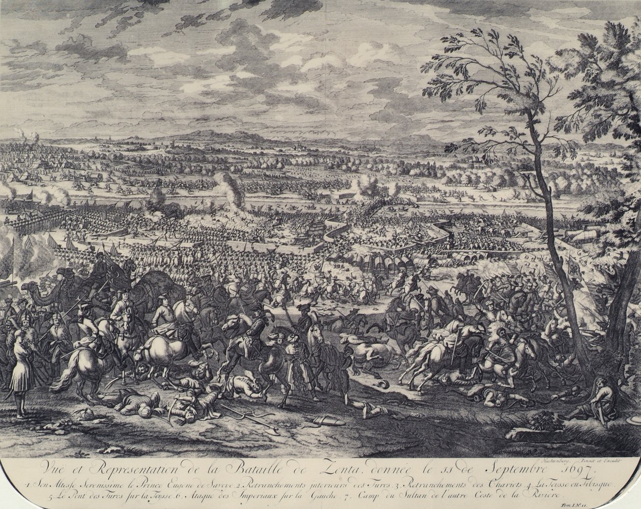 La batalla de Zenta el 11 de septiembre de 1697 de Jan van Huchtenburgh