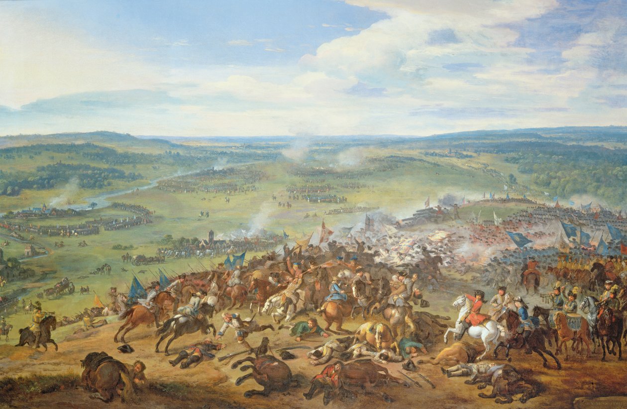 La Batalla de Blenheim, cerca de Hochstadt (Baviera), 1704 de Jan van Huchtenburgh
