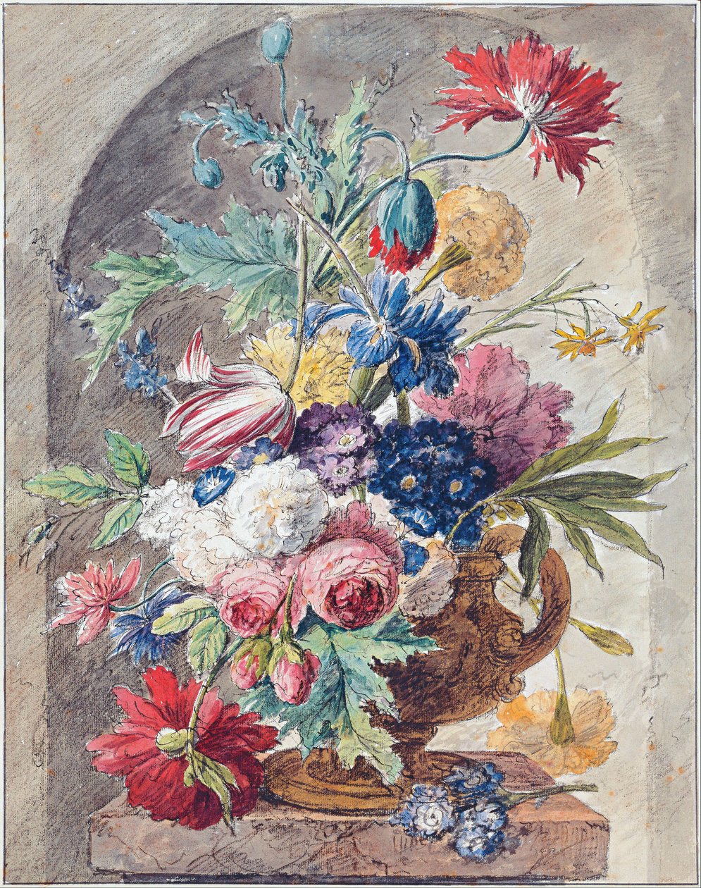 Bodegón de flores, c. 1734 de Jan van Huysum