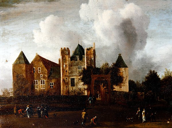 Una vista del castillo de Purmerend, cerca de Monnickendam, Waterland, Holanda de Jan van III Kessel
