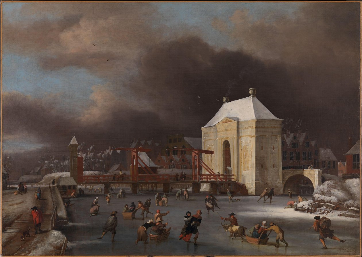 Vista del Heiligewegspoort en Ámsterdam, c.1660-80 (óleo sobre lienzo) de Jan van III Kessel