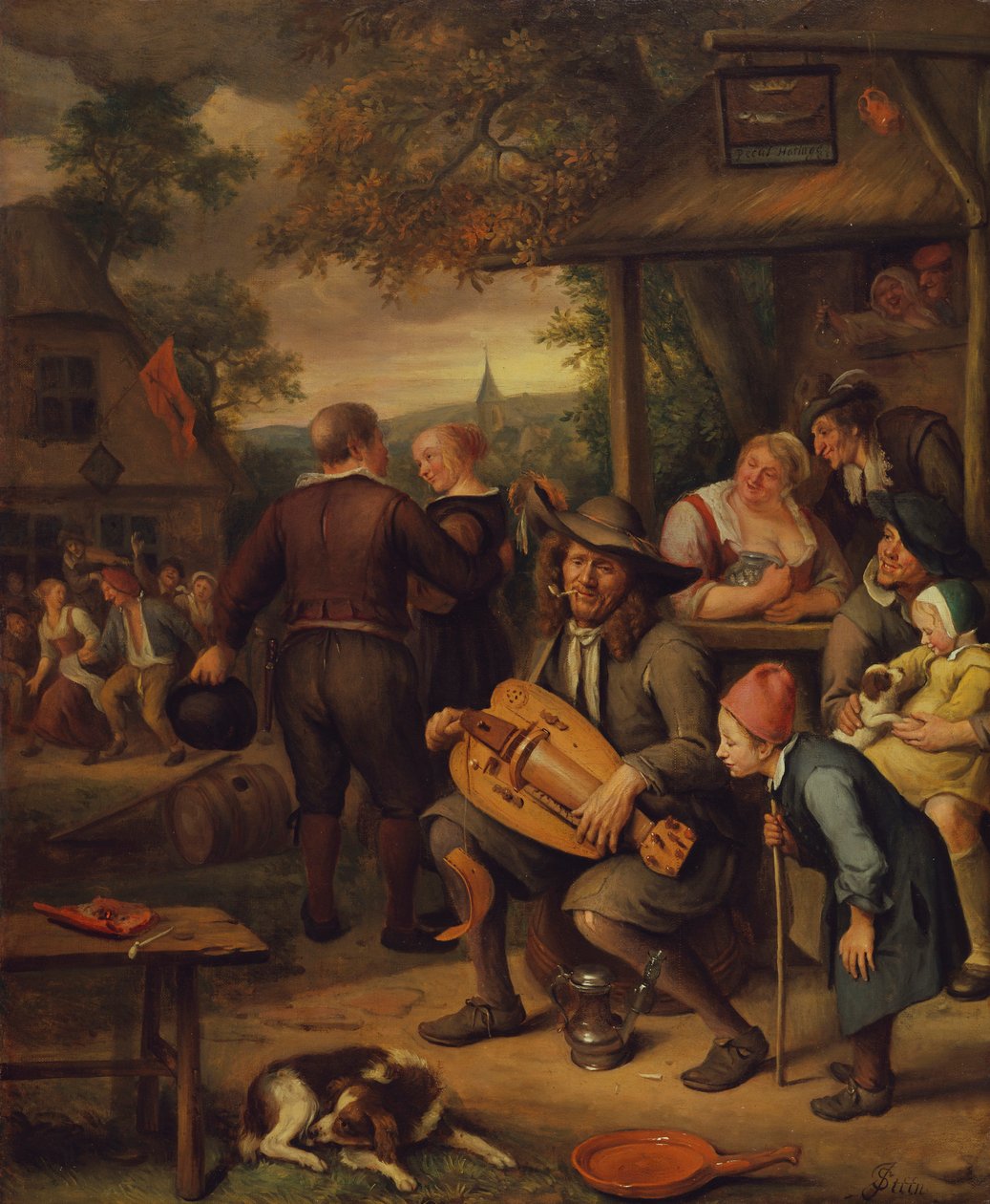 El tocador de zanfoña de Jan van Kessel